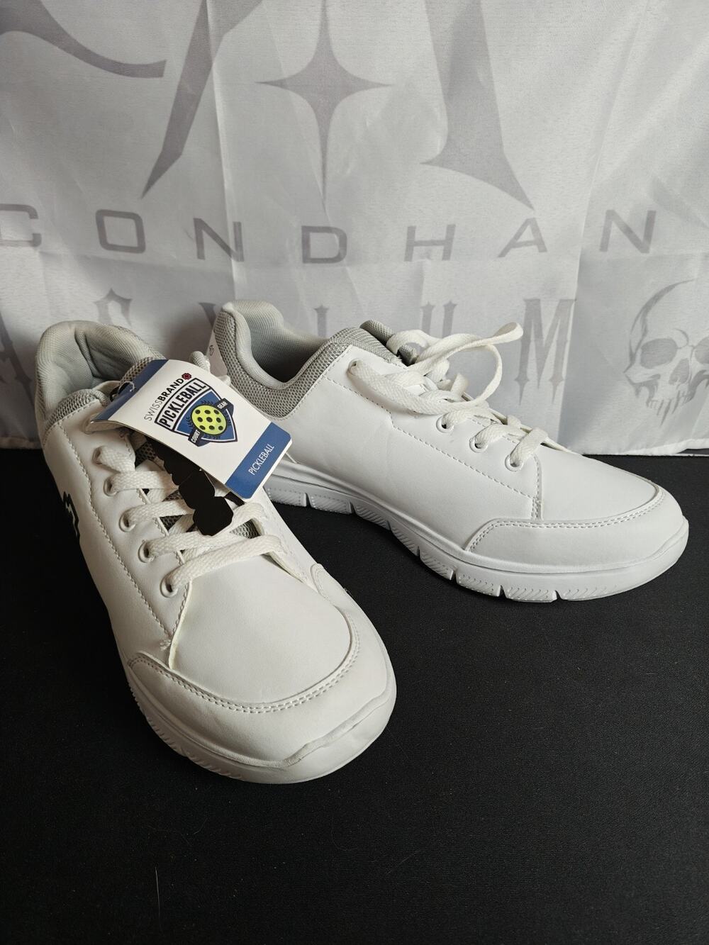 SWISS BRAND Men's 12 Belsan Drew Shoes White NWT *DEFECTS*